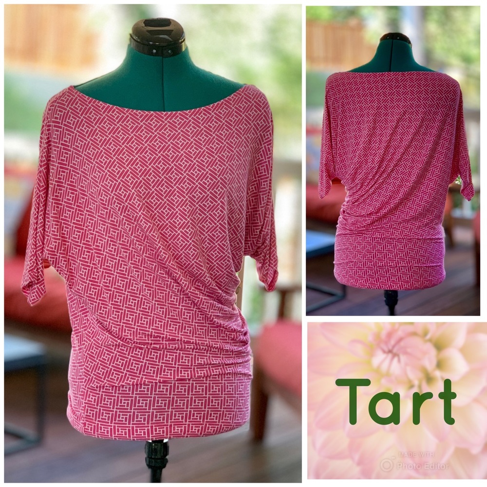TART asymmetrical print top/tunic